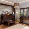 Mẫu phòng khách kết hợp bàn thờ tại nhà cấp 4 